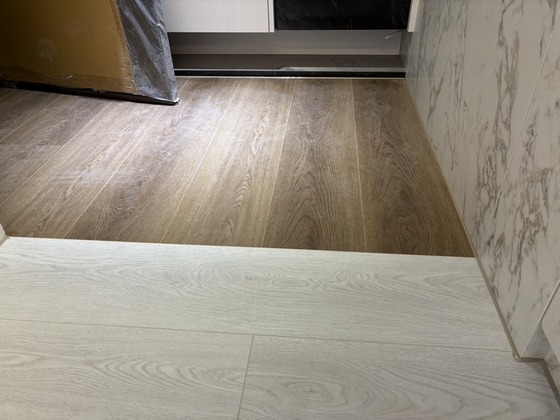 台中木地板-大門玄關前鋪木地板